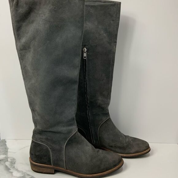 UGG Tall Suede Leather Boots - Picture 1 of 8